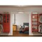John Louis Home Solid Wood 16in. Deep 5 Drawer and Glass Door Storage Tower Red Mahogany JLH-306WC-R-GD - alternate 3
